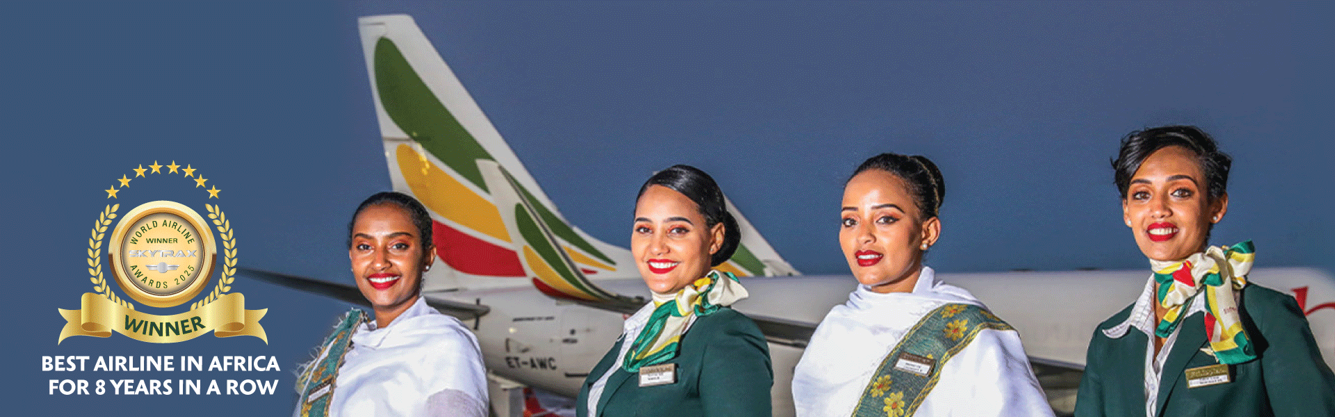 Ethiopian airlines best airlines in Africa for 3 years in row
